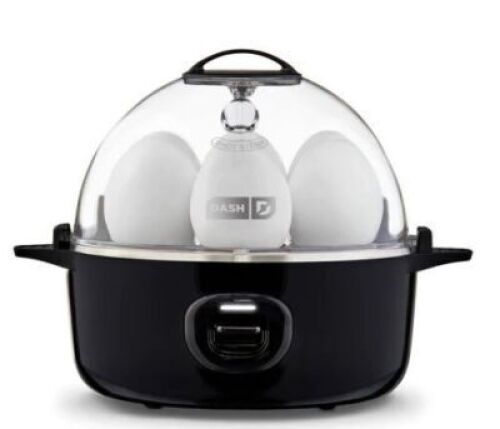 DESCRIPTION: (1) DELUXE EXPRESS EGG COOKER BRAND/MODEL: DASH D INFORMATION: MAKES 12 EGGS RETAIL$: $29.99 EA QTY: 1