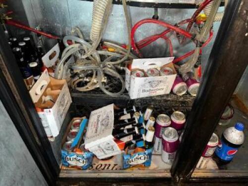 CONTENTS OF BAR COOLER - APPROX 30 CANS AND BOTTLES