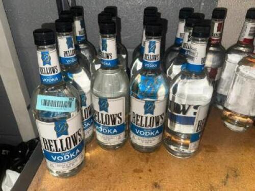 (13) UN-OPENED BOTTLES OF FELLOWS VODKA