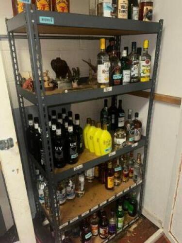 36" X 18" FIVE TIER METAL SHELF.