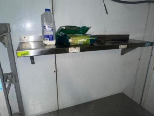 48" X 12" STAINLESS WALL SHELF