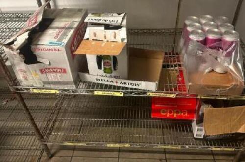 (5) ASSORTED PARTIAL CASES OF CANNED BEER,