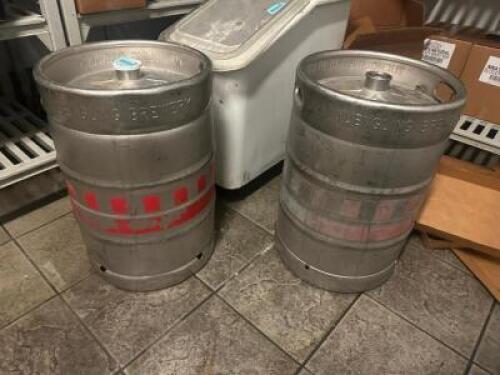 (2) FULL KEGS OF YUENGLING BEER.