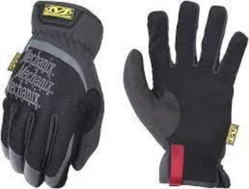 DESCRIPTION: (5) FASTFIT LEATHER WORK GLOVES BRAND/MODEL: MECHANIX #MFF-F55-012 INFORMATION: BLACK SIZE: XXL RETAIL$: $30.00 PER PAIR QTY: 5