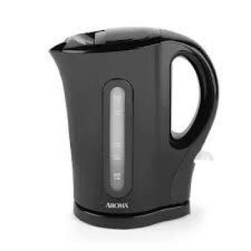 DESCRIPTION: (1) ONE TOUCH ELECTRIC KETTLE BRAND/MODEL: AROMA INFORMATION: BLACK SIZE: 7 CUPS RETAIL$: $24.02 EA QTY: 1