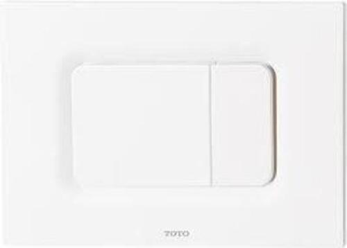 DESCRIPTION: (1) BASIC SQUARE PUSH PLATE BRAND/MODEL: TOTO #YT920 INFORMATION: WHITE SIZE: DUAL BUTTON PUSH RETAIL$: $122.00 EA QTY: 1