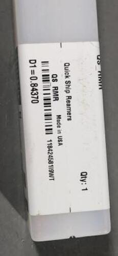 DESCRIPTION: (2) QUICK SHIP REAMERS BRAND/MODEL: WIDIA 118424581I9WT SIZE: 0.8437" RETAIL$: 323.23 ea QTY: 2