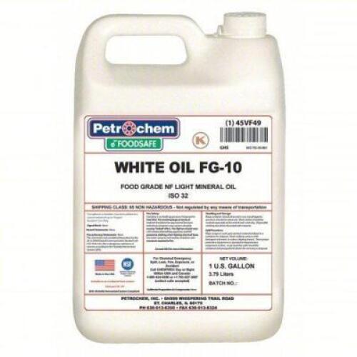 DESCRIPTION: (2) FOOD GRADE NF LIGHT MINERAL OIL BRAND/MODEL: PETROCHEM #45VF49 SIZE: 1 GALLON RETAIL$: $56.88 EA QTY: 2