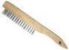 DESCRIPTION: (6) WOOD HANDLE WIRE BRUSH BRAND/MODEL: #CZWB4 RETAIL$: $10.00 TOTAL SIZE: 10IN HANDEL QTY: 6
