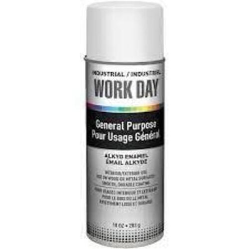DESCRIPTION: (6) GENERAL PURPOSE SPRAY PAINT BRAND/MODEL: WORK DAY INFORMATION: WHITE SIZE: 10 OZ RETAIL$: $8.78 EA QTY: 6