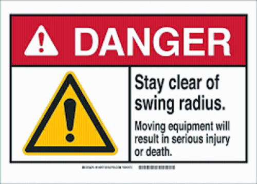 DESCRIPTION: (1) DANGER SIGN BRAND/MODEL: BRADY INFORMATION: ALUMINUM SIZE: 10X14 RETAIL$: $41.00 EA QTY: 1