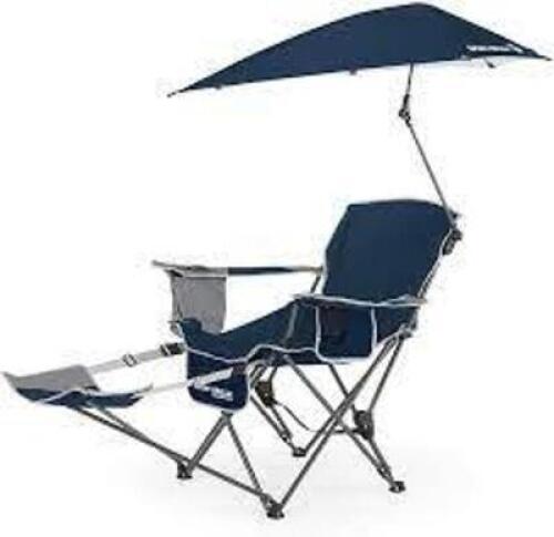 DESCRIPTION: (1) RECLINER CHAIR WITH UMBRELLA BRAND/MODEL: SPORT-BRELLA #BRE03-605-04 INFORMATION: BLUE RETAIL$: $100.00 SIZE: WEIGHT CAPACITY 250 LB