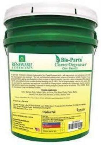 DESCRIPTION: (1) PARTS CLEANER AND DEGREASER BRAND/MODEL: RENEWABLE LUBRICANTS #4MXL7 SIZE: 5 GALLON RETAIL$: $201.65 QTY: 1