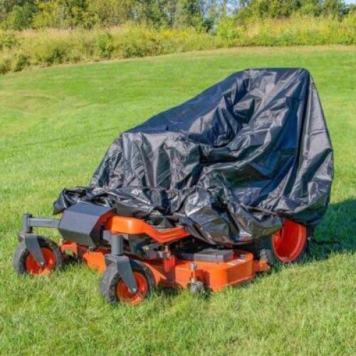 DESCRIPTION: (1) ZERO TURN MOWER COVER BRAND/MODEL: POWERCARE RETAIL$: $48.99 SIZE: FITS DECKS UP TO 60" QTY: 1