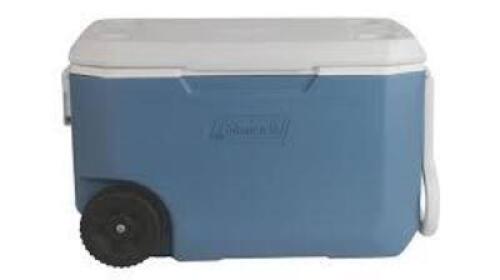 DESCRIPTION: (1) XTREME 5 WHEELED COOLER BRAND/MODEL: COLEMAN #100840485 INFORMATION: BLUE RETAIL$: $70.00 SIZE: 62 QT QTY: 1
