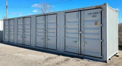 DESCRIPTION: 2023 40FT HIGH CUBE MULTI-DOOR SHIPPING CONTAINER BRAND/MODEL: LYGU412839 INFORMATION: MAX GROSS PAYLOAD 52,910 LBS. CONTAINER HAS (4) SE