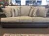 NAILHEAD TRIM BROWN SOFA