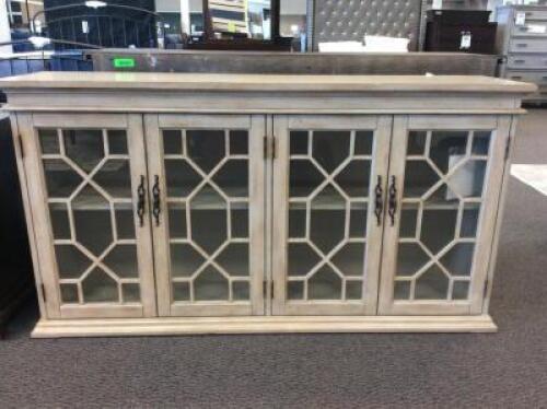 ANTIQUE WHITE ACCENT CABINET