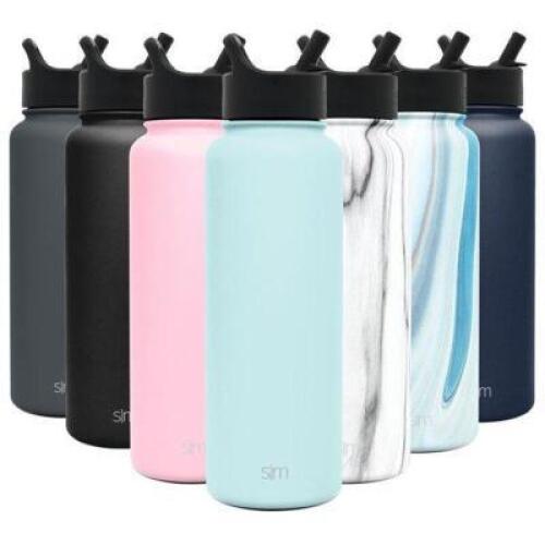 DESCRIPTION: (1) WATER BOTTLE WITH STRAW LID BRAND/MODEL: SUMMIT #MFMSCS16 INFORMATION: SWEET TAFFY COLOR RETAIL$: $21.99 SIZE: 40 OZ QTY: 1