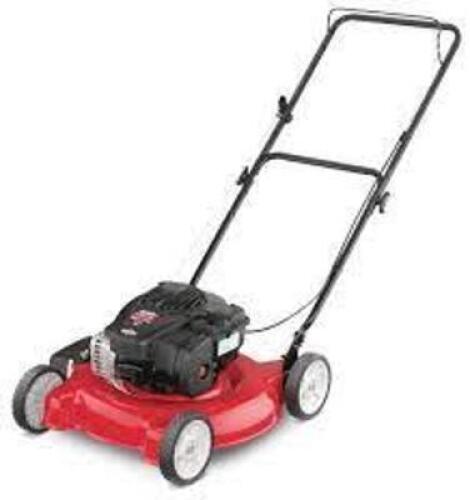 DESCRIPTION: (1) SIDE DISCHARGE / MULCHING PUSH MOWER BRAND/MODEL: YARD MACHINES INFORMATION: RED SIZE: 21" RETAIL$: $281.49 EA QTY: 1