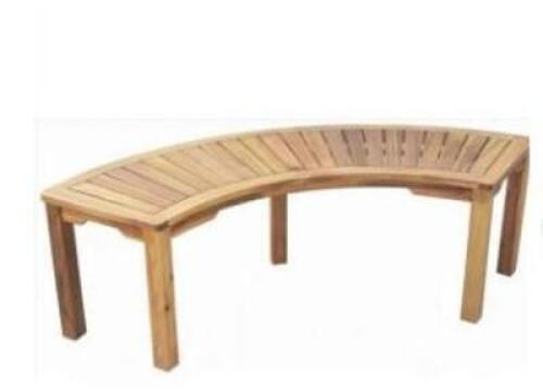 DESCRIPTION: (2) CURVED FIRE PIT BENCHES BRAND/MODEL: GARDIEN #51945 INFORMATION: WOODEN RETAIL$: $177.95 EA QTY: 2