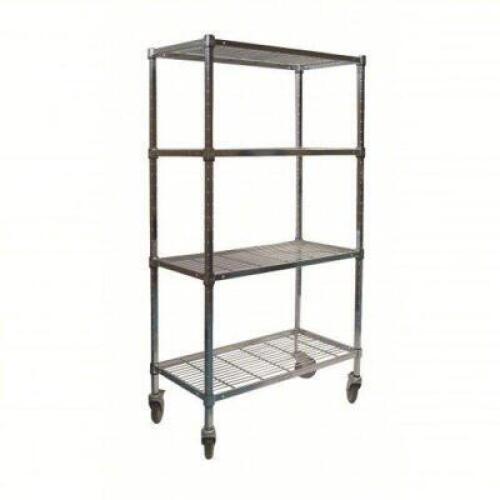 DESCRIPTION: (1) WIRE SHELVING UNIT BRAND/MODEL: PRODUCT NUMBER #2HDF3 INFORMATION: SILVER SIZE: 72 IN X 24 IN X 70 IN, DRY, SPLIT SLEEVE, 4 SHELVES R