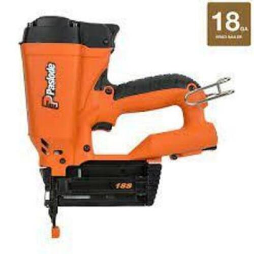 DESCRIPTION: (1) CORDLESS LI-ION BRAD NAILER BRAND/MODEL: PASLODE #918100 RETAIL$: $349.00 EA QTY: 1
