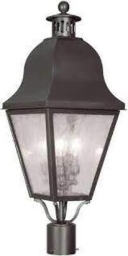DESCRIPTION: (1) LIGHTING FIXTURE BRAND/MODEL: LIVEX #2556-07 INFORMATION: BLACK SIZE: OUTDOOR RETAIL$: $879.90 EA QTY: 1