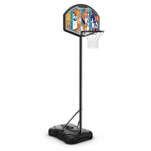 DESCRIPTION: (1) YOUTH PORTABLE BASKETBALL HOOP BRAND/MODEL: SPALDING SPACE JAM RETAIL$: $100.00 SIZE: 32 IN QTY: 1