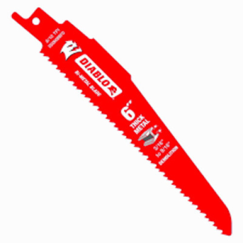 DESCRIPTION: (25) RECIPROCATING SAW BLADE BRAND/MODEL: DIABLO #DS0608BFD25 INFORMATION: RED SIZE: 6" RETAIL$: $69.95 EA QTY: 25