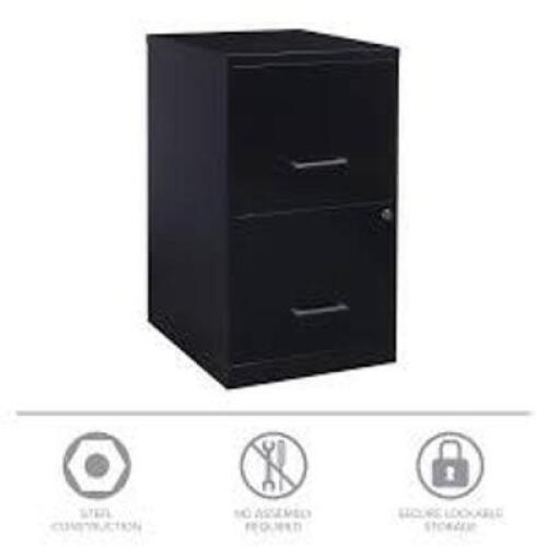 DESCRIPTION: (1) FILE CABINET BRAND/MODEL: SPACE SOLUTIONS #15797 INFORMATION: BLACK SIZE: 2 DRAWER RETAIL$: $116.21 EA QTY: 1