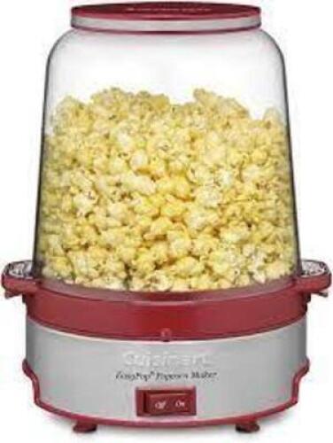 DESCRIPTION: (1) POPCORN MAKER BRAND/MODEL: CUISINART EASYPOP #CPM-700P1 INFORMATION: RED AND WHITE RETAIL$: $60.00 SIZE: 16 CUP QTY: 1
