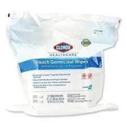 DESCRIPTION: (6) BAGS GERMICIDAL DISINFECTING WIPES BRAND/MODEL: CLOROX/4XKR8 INFORMATION: 110 WIPES PER BAG SIZE: 12" X 12" SHEET SIZE RETAIL$: $150.