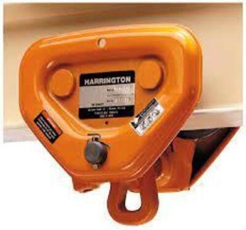 DESCRIPTION: (2) PUSH TROLLEY BRAND/MODEL: HARRINGTON #PT020 INFORMATION: ORANGE SIZE: 2 TON RETAIL$: $558.62 EA QTY: 2