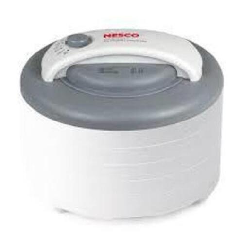 DESCRIPTION: (1) FOOD AND JERKY DEHYDRATOR BRAND/MODEL: NESCO # FD-61WHC INFORMATION: WHITE RETAIL$: $60.00 SIZE: 6 TRAY QTY: 1