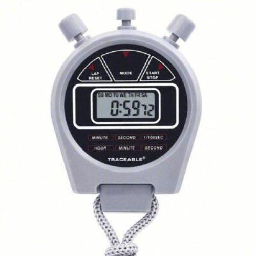DESCRIPTION: (10) STOPWATCH BRAND/MODEL: TRACEABLE #4YMT7 INFORMATION: WHITE SIZE: 1/3" LCD RETAIL$: $15.81 QTY: 10