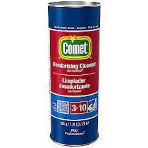 DESCRIPTION: (6) CLEANSER WITH CHLORINOL BRAND/MODEL: COMET #PGC32987 RETAIL$: $1.69 EA SIZE: 21 OZ QTY: 6