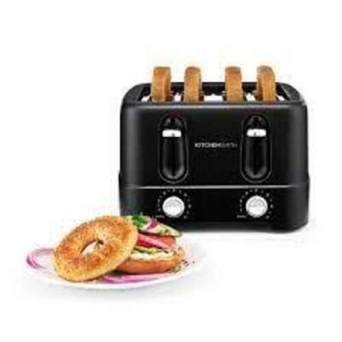 DESCRIPTION: (1) TOASTER OVEN BRAND/MODEL: KITCHENSMITH INFORMATION: BLACK SIZE: 4 SLICE RETAIL$: $20.00 EA QTY: 1