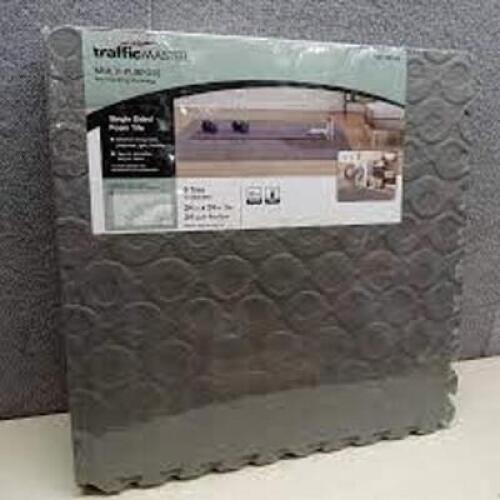 DESCRIPTION: (1) PACKS OF (6) MULTI-PURPOSE INTERLOCKING FLOORINGBRAND/MODEL: TRAFFIC MASTERINFORMATION: PATTERN MAY VARY BY TILESIZE: 24X24RETAIL$: $19.97 EAQTY: 1
