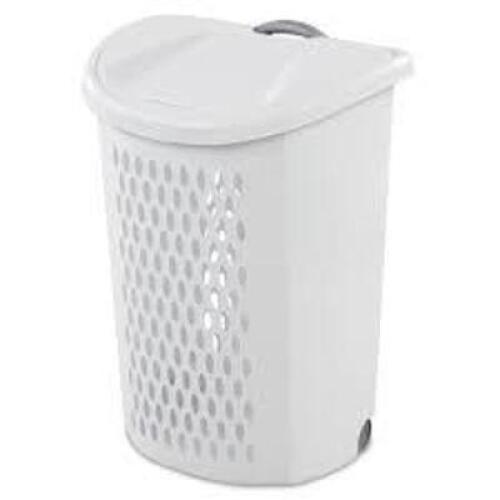 DESCRIPTION: (1) LAUNDRY BASKET BRAND/MODEL: STERILITE ULTRA INFORMATION: WHITE SIZE: SMALL RETAIL$: $20.0 EA QTY: 1