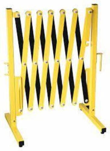 DESCRIPTION: (1) PORTABLE BARRICADE BRAND/MODEL: 22NY09A INFORMATION: YELLOW AND BLACK SIZE: 38" HIGH RETAIL$: $335.46 EA QTY: 1