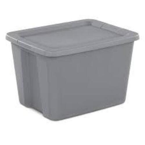 DESCRIPTION: (8) PLASTIC TOTE BOX BRAND/MODEL: STERILITE #2186 SIZE: 18 GALLON RETAIL$: $67.49 TOTAL QTY: 8