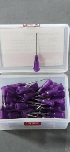 DESCRIPTION: (4) BOXES OF (50)POSILOK 21Gx1 PURPLE PLASTIC HUB NEEDLE BRAND/MODEL: FISHMAN Z513121 SIZE: 1" RETAIL$: $70,81 PER BOX QTY: 4