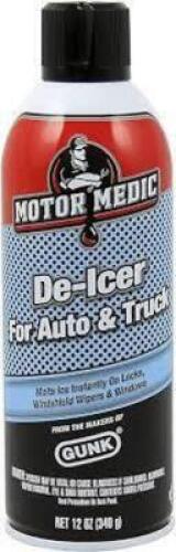 DESCRIPTION: (6) DE-ICER FOR AUTO AND TRUCK BRAND/MODEL: MOTOR MEDIC SIZE: 12 OZ RETAIL$: $7.00 EA QTY: 6