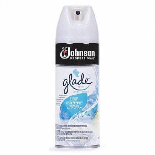 DESCRIPTION: (6) ODOR SPRAY BRAND/MODEL: GLADE #48TJ08 INFORMATION: CLEAN LINEN RETAIL$: $5.00 EA SIZE: 8 OZ QTY: 6