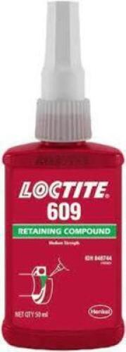 DESCRIPTION: (4) RETAINING COMPOUND BRAND/MODEL: LOCTITE 609 RETAIL$: $62.00 EA QTY: 4