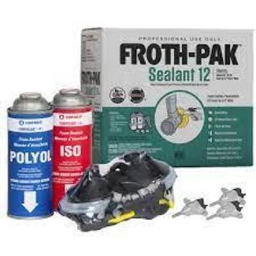 DESCRIPTION: (2) FOAM SEALANT KIT BRAND/MODEL: FROTH-PAK #48WK25 SIZE: 3 LB RETAIL$: $139.54 EA QTY: 2