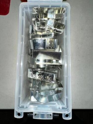STORAGE BIN W/ ASSORTED COOKIE CUTTERS