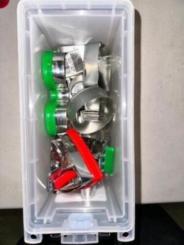 STORAGE BIN W/ ASSORTED COOKIE CUTTERS