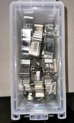STORAGE BIN W/ ASSORTED COOKIE CUTTERS